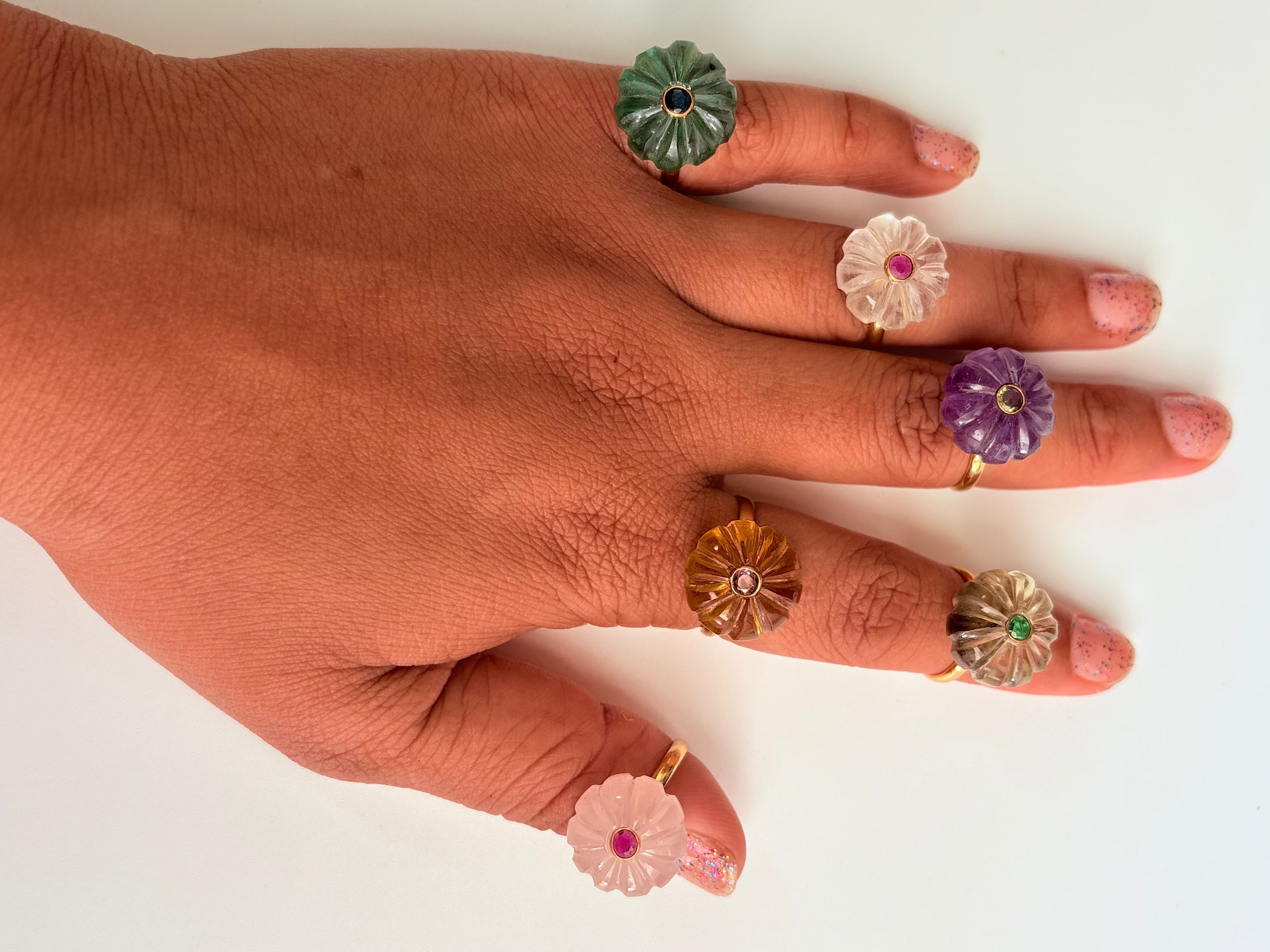 melon stone ring