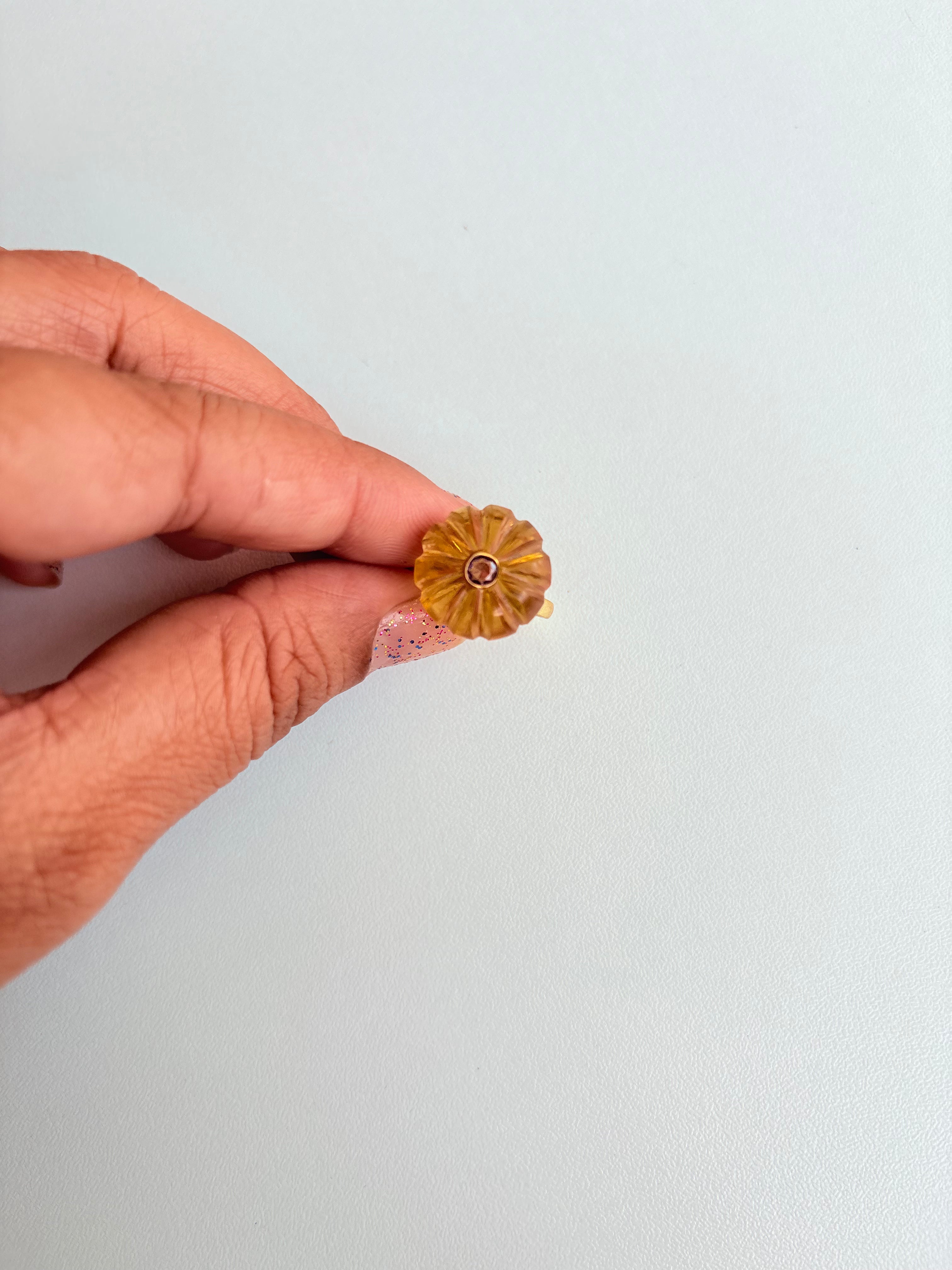 melon stone ring