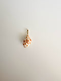 natural see shell pendent with CZ metal work